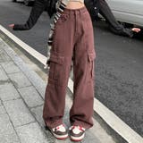 ブラウン | ベイカーパンツ カーゴパンツ ハイウエスト | teddyshop