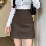 ブラウン | ミニスカート タイトスカート ハイウエスト | teddyshop