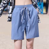 ペールブルー | サーフパンツ ハーフパンツ 水着体型カバー | teddyshop