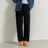 ブラック | ワイドパンツ 裏起毛 ストレート | teddyshop