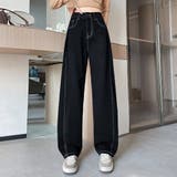 ブラック | デニム パンツ ロング | teddyshop