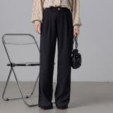 ブラック | ハイウエスト タックパンツ スラックス | teddyshop