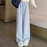 ブルー | 裏起毛 パンツ レディース | teddyshop