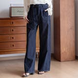 ダークネイビー | ワイドパンツ デニム レディース | teddyshop