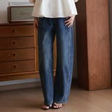 ブルー | カーブデニム パンツ ワイド | teddyshop