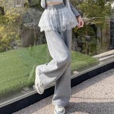 グレー | スウェットパンツ レース ワイドパンツ | teddyshop