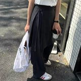 ブラック | スラックス ラップスカート 2点セット | teddyshop