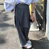 グレー | スラックス ラップスカート 2点セット | teddyshop