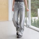 グレー | ワイド ストレート デニム | teddyshop