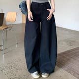 ネイビー | バレルレッグパンツ レディース ボトムス | teddyshop