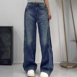 ブルー | デニム パンツ ワイド | teddyshop