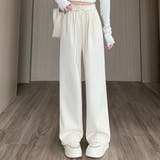 アイボリー | 「ゆるっと美脚スウェット」スウェットパンツ レディース 全4色 | teddyshop