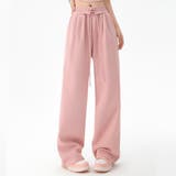 ピンク | 「ゆるっと美脚スウェット」スウェットパンツ レディース 全4色 | teddyshop