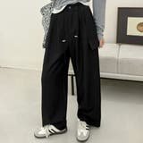 ブラック | 「ルーズシルエが堪らない」ワイド タック パンツ | teddyshop