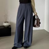 ダークグレー | 「バックゴムでウエストすっきり」ワイドパンツ レディース 全6色 | teddyshop