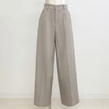 グレージュ | 「バックゴムでウエストすっきり」ワイドパンツ レディース 全6色 | teddyshop