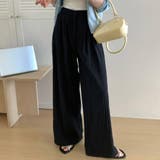 ブラック | 「ゆったりと気軽に穿ける」ワイドパンツ レディース 全4色 | teddyshop