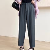 グレー | 「ジャケットとも合わせやすい」テーパード パンツ ロング丈 | teddyshop