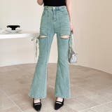 ライトブルー | 「爽やかで甘みのあるデザイン」デニム パンツ スリム | teddyshop