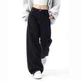 ブラック | ワイド パンツ 全2色 | teddyshop