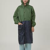 モスグリーン×ネイビー | キッズ レインコート 全11色 | Kids Teddy