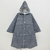 ブラック×チェック | キッズ レインポンチョ レインコート | Kids Teddy