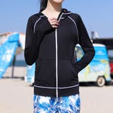 ブラック | 【紫外線カット率97 6％】ラッシュガード 長袖 | teddyshop