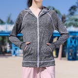 杢ブラック | 【紫外線カット率97 6％】ラッシュガード 長袖 | teddyshop