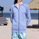 杢ブルー | 【紫外線カット率97 6％】ラッシュガード ライトアウター | teddyshop