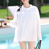 ホワイト | 【紫外線カット率99 3％以上】ラッシュガード 水着体型カバー | teddyshop