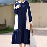 ネイビー | 長袖ラッシュガード 水着体型カバー ワンピース | teddyshop