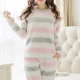 グレー×ピンク | ルームウェア もこもこ 暖かい | teddyshop