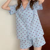 ブルー | 半袖 ルームウェア 薄手 | teddyshop
