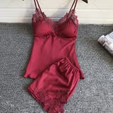 ワインレッド | セクシー ルームウェア セットアップ | teddyshop