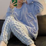 ブルー | ルームウェア フリース パジャマ | teddyshop