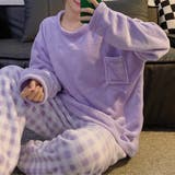 パープル | ルームウェア フリース パジャマ | teddyshop