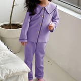パープル | キッズ パジャマ 長袖 | Kids Teddy