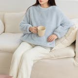 ライトブルー×ホワイト | ルームウェア レディース もこもこ | teddyshop