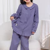 パープル | キッズ パジャマ 長袖 | Kids Teddy