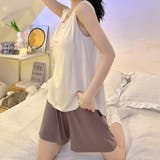 クリーム×ブラウン | ルームウェア レディース セットアップ | teddyshop