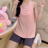 ピンク×ダークグレー | ルームウェア レディース セットアップ | teddyshop