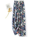 ネイビー×ボタニカル | ルームウェア レディース パンツ | teddyshop