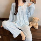 A：ライトブルー | ルームウェア レディース 全6色 | teddyshop