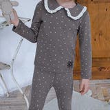 チャコール×ドット | キッズ パジャマ 全4色 | Kids Teddy