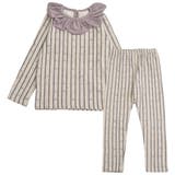 ベージュ×ストライプ | キッズ パジャマ 全6色 | Kids Teddy