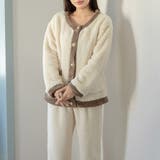アイボリー×グレージュ | ルームウェア レディース 長袖 | teddyshop