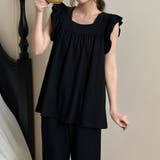 ブラック | ルームウェア レディース 上下セット | teddyshop