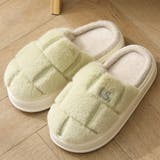 グリーン | スリッパ ふわふわ あったか | teddyshop