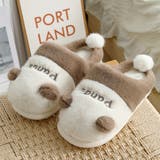 グレージュ | スリッパ ふわふわ アニマル | teddyshop