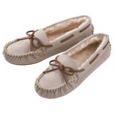 グレーベージュ | モカシン ボア シューズ | teddyshop